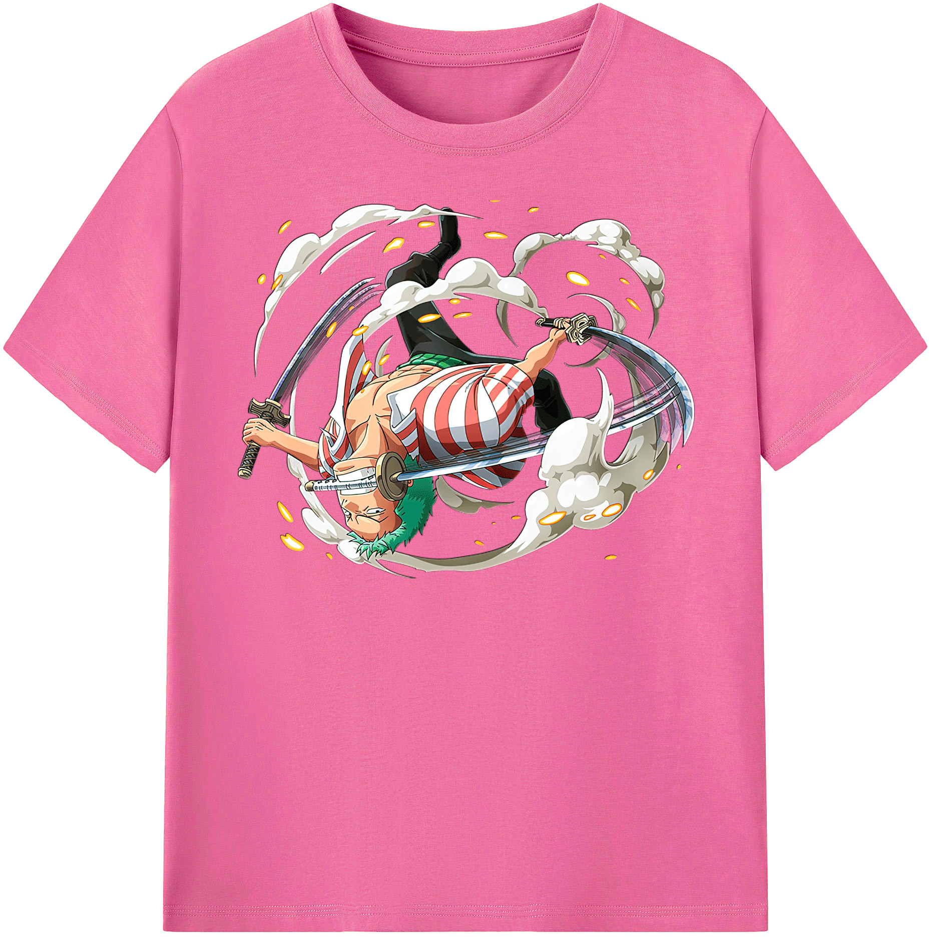 ワンピース ロロノア・ゾロ ONE PIECE Roronoa Zoro レディースカジュアルプリントTシャツ（綿100％）